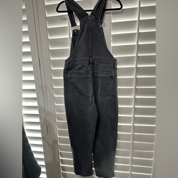 Madewell Women's Straight Leg Black Denim Overalls Size Medium - Picture 4 of 11